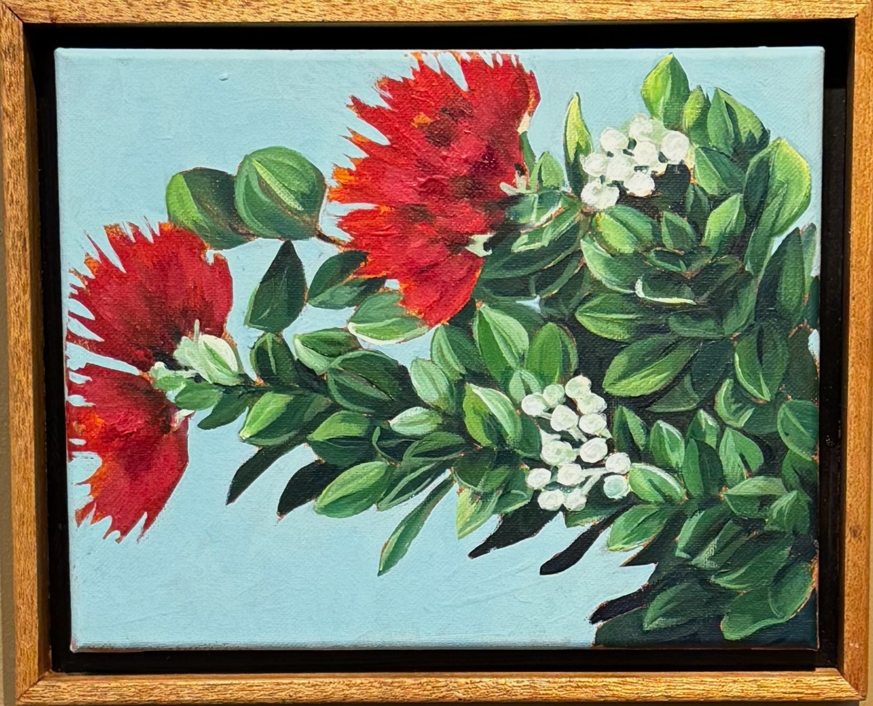 Ellen Michino LEHUA BLOSSOMS, ORIGINAL OIL PAINTING 8x10 FRAMED