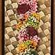 Ellen Michino HAKU WITH RED ROSES, ORIGINAL OIL PAINTING 8x20 FRAMED