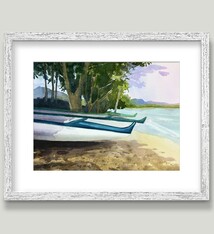 Matt Coffman NALO SUNSET, ORIGINAL WATERCOLOR PAINTING, 11X14 (17.5X21.5 FRAMED)