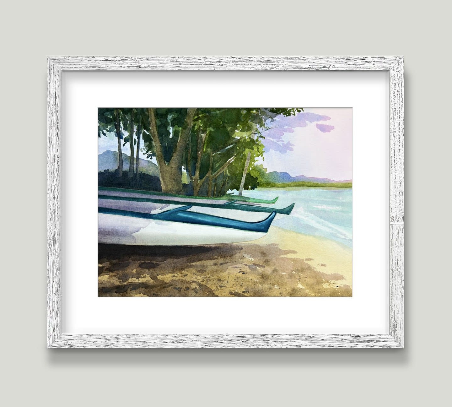 Matt Coffman NALO SUNSET, ORIGINAL WATERCOLOR PAINTING, 11X14 (17.5X21.5 FRAMED)