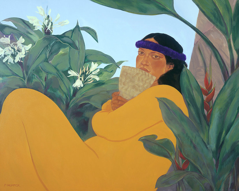 Pegge Hopper WALK ACROSS THE SEA A #132/195 CANVAS GICLEE WITH FLOATER FRAME