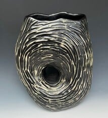 Domenica Sattler The Focus II, Medium Ceramic Sculptural Vase