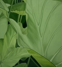 Teresa Field GREEN LEAVES IV, 36X36 ORIGINAL OIL ON CANVAS GALLERY WRAP