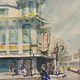 Dwayne Adams WU FAT, APPROX 14x10 ORIGINAL WATERCOLOR (23x18.5 WITH FRAME)