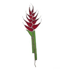 Clyde Oishi Individual Stained Glass Flower Stem: HELICONIA