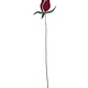 Clyde Oishi Individual Stained Glass Flower Stem: ROSE