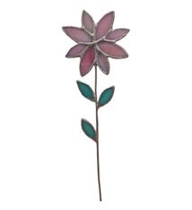 Clyde Oishi Individual Stained Glass Flower Stem: DAHLIA
