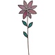 Clyde Oishi Individual Stained Glass Flower Stem: DAHLIA