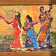 Mark Brown Trio of Song and Dance, 8x10 Original Oil Painting, Framed