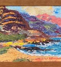 Mark Brown Yokohama, 8x10 Original Oil Painting, Framed