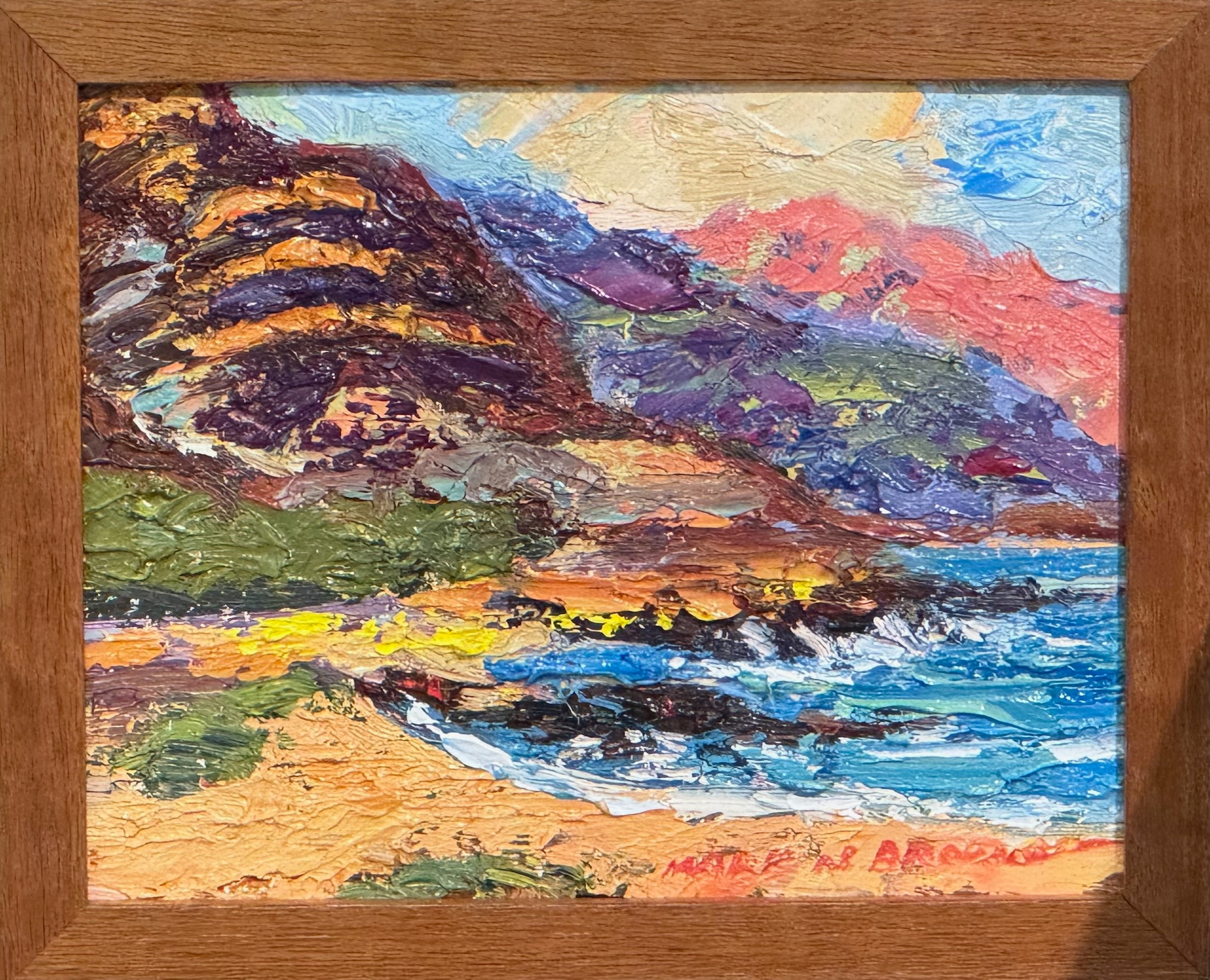 Mark Brown Yokohama, 8x10 Original Oil Painting, Framed
