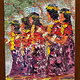 Mark Brown Hula Ladies, 11x14 Original Oil Painting, Framed