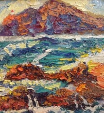 Mark Brown Makapu'u, 8x10 Original Oil Painting, Framed