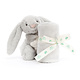Jellycat BASHFUL BUNNY GREY SOOTHER