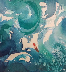 Janet Meinke-Lau NEVER LOST, 8X10 FRAMED ORIGINAL (11X14 W/FRAME)