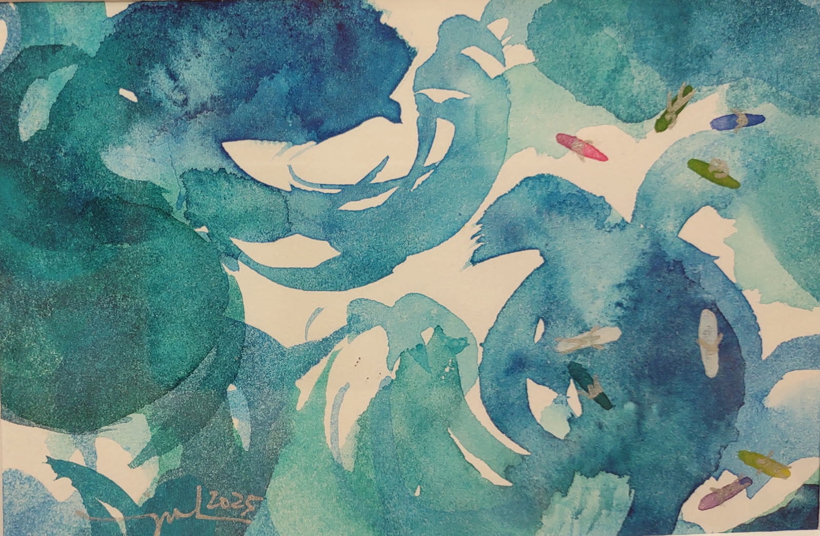 Janet Meinke-Lau WHATʻS NEXT II, 4X6 FRAMED ORIGINAL (5X7 W/FRAME)