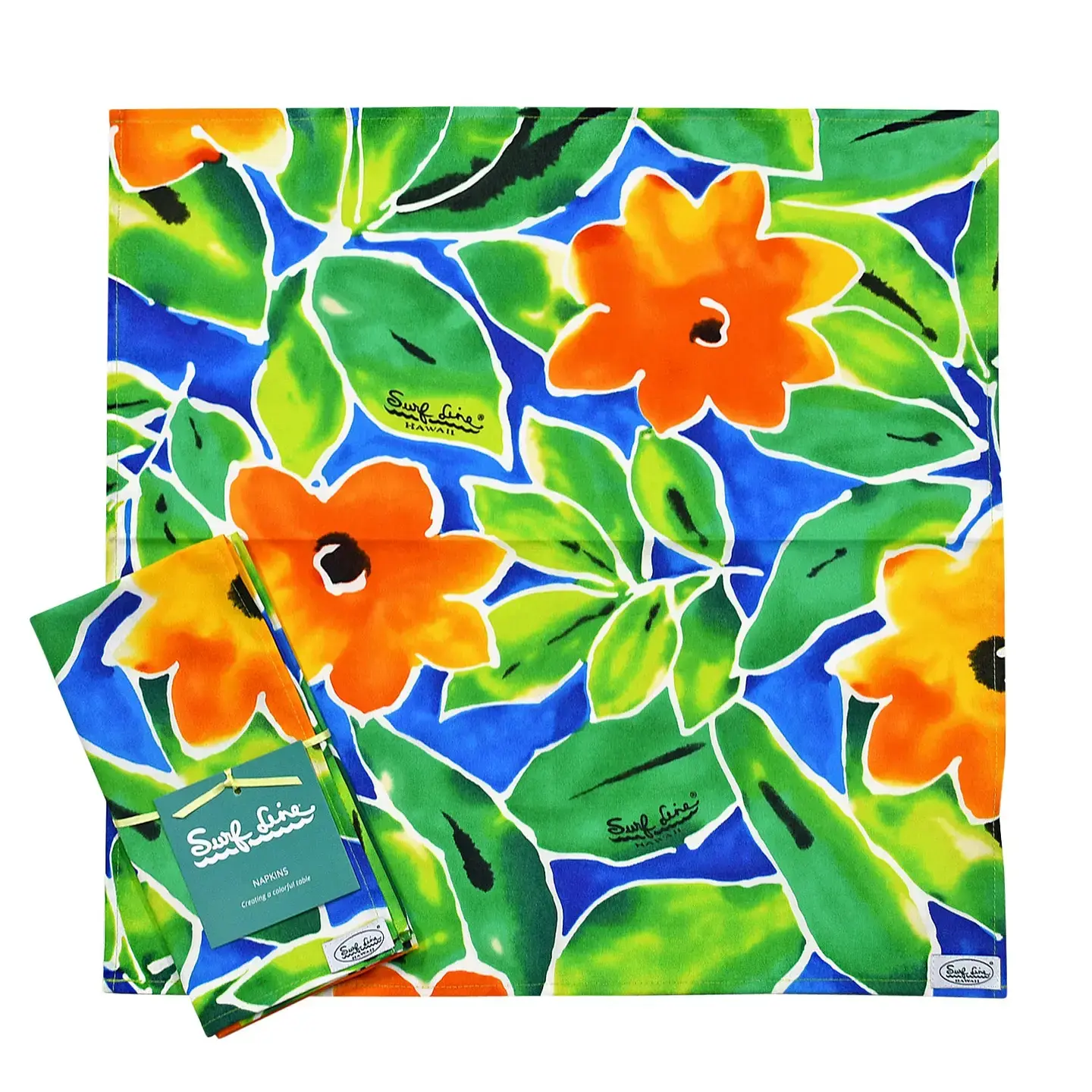 Jam's World Surf Line Napkin Flower Star Blue Set of Two