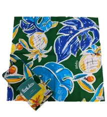Jam's World Surf Line Napkin Flower Pineapple Hibiscus Green Set of Two