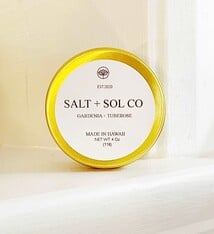 Salt & Sol Co. 4OZ GOLD BLUSH CANDLE: GARDENIA