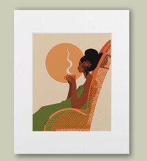 Punky Aloha MORNING BREW, 11X14 MATTED PRINT