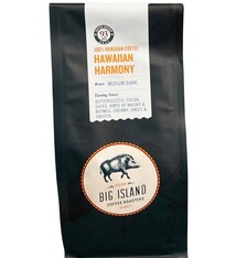 Big Island Coffee Roasters 7 OZ WHOLE BEAN ROASTED COFFEE: HAWAIIAN HARMONY (MED. DARK)
