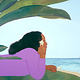 Pegge Hopper WALK ACROSS THE SEA B, 30X36 CANVAS GICLEE (#153/195) WITH FLOATER FRAME