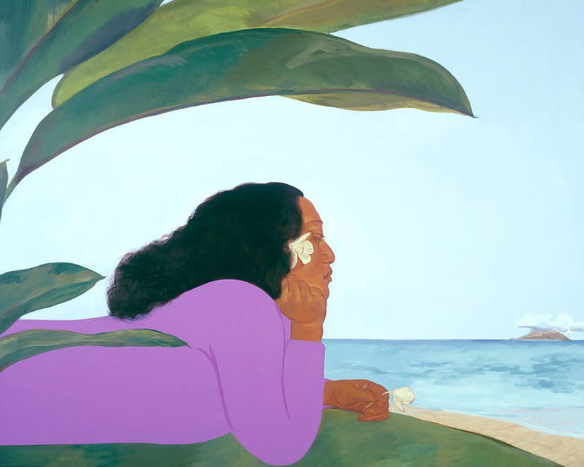 Pegge Hopper WALK ACROSS THE SEA B, 30X36 CANVAS GICLEE (#153/195) WITH FLOATER FRAME
