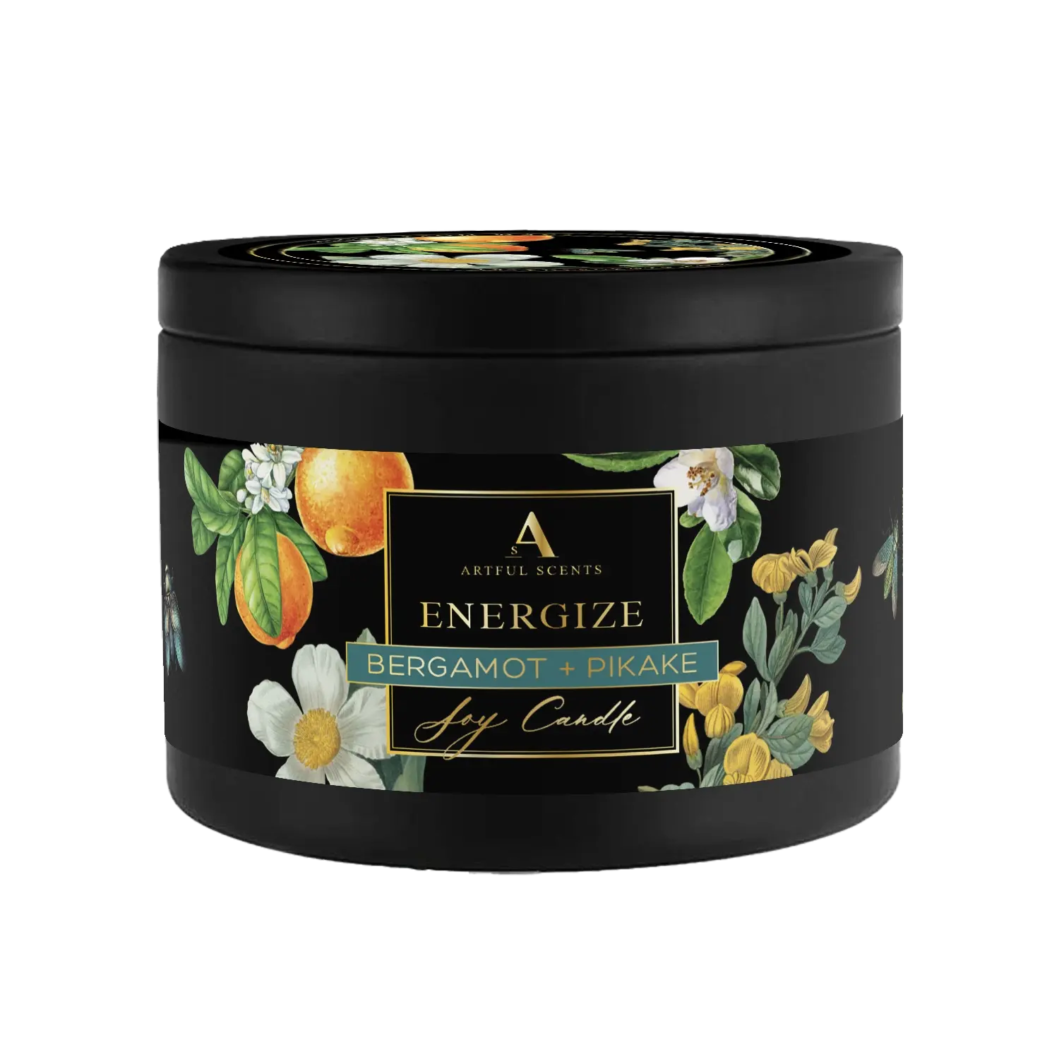 Artful Scents ENERGIZE CANDLE-BERGAMOT AND JASMINE 80Z