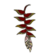 Clyde Oishi HELICONIA GLASS ORNAMENT