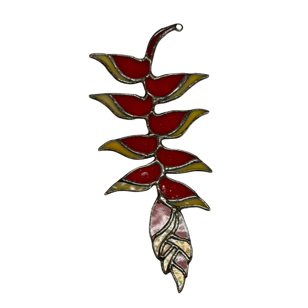 Clyde Oishi HELICONIA GLASS ORNAMENT