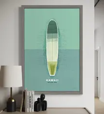 Matt Coffman SURF SERIES 1, FRAMED CANVAS GICLEE  (22X32 FRAMED)