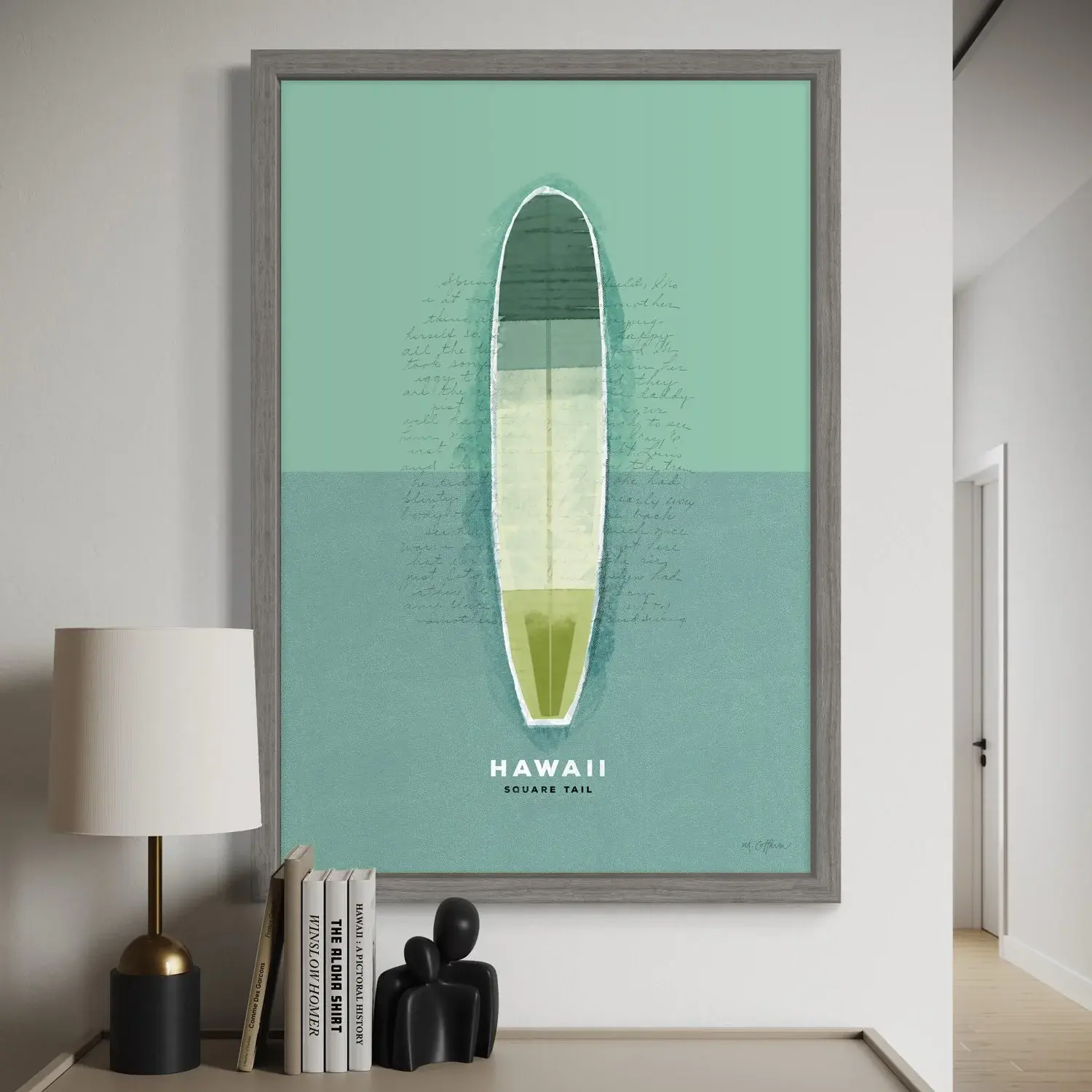 Matt Coffman SURF SERIES 1, FRAMED CANVAS GICLEE  (22X32 FRAMED)