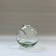 Heather Mettler SMALL ROUND CLEAR BUD VASE WITH ETCHED OHIA