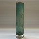 Heather Mettler SMALL TURQUOISE/COPPER CYLINDER VASE WITH ETCHED OHIA