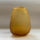 Heather Mettler TALL AMBER PEBBLE VASE WITH ETCHED MANTA RAY