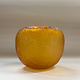 Heather Mettler MEDIUM AMBER PEBBLE VASE WITH ETCHED OHIA