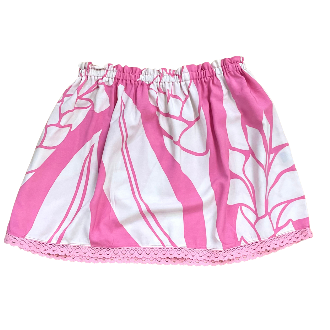 Ginger Leong Made in Hawaii Hula Iki Top-Small/Med-Pink Ginger/Pink Ginger/Soft Pink Lace