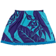 Ginger Leong Made in Hawaii Hula Iki Top-Med/Large-Purple on Turquoise Bird of Paradise-Turquoise Lace