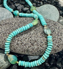 Magnolia Designs 17.5" Magnesite & Peruvian Opal Necklace – Handmade Gold Fill Jewelry from Hawai‘iE: 17.5" MAGNESITE, PERUVIAN OPAL, GF