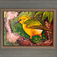 Gary Kato Akiapolaʻau – Framed 5x7 Original Acrylic Painting by Gary Kato | Magnolia Hawaii