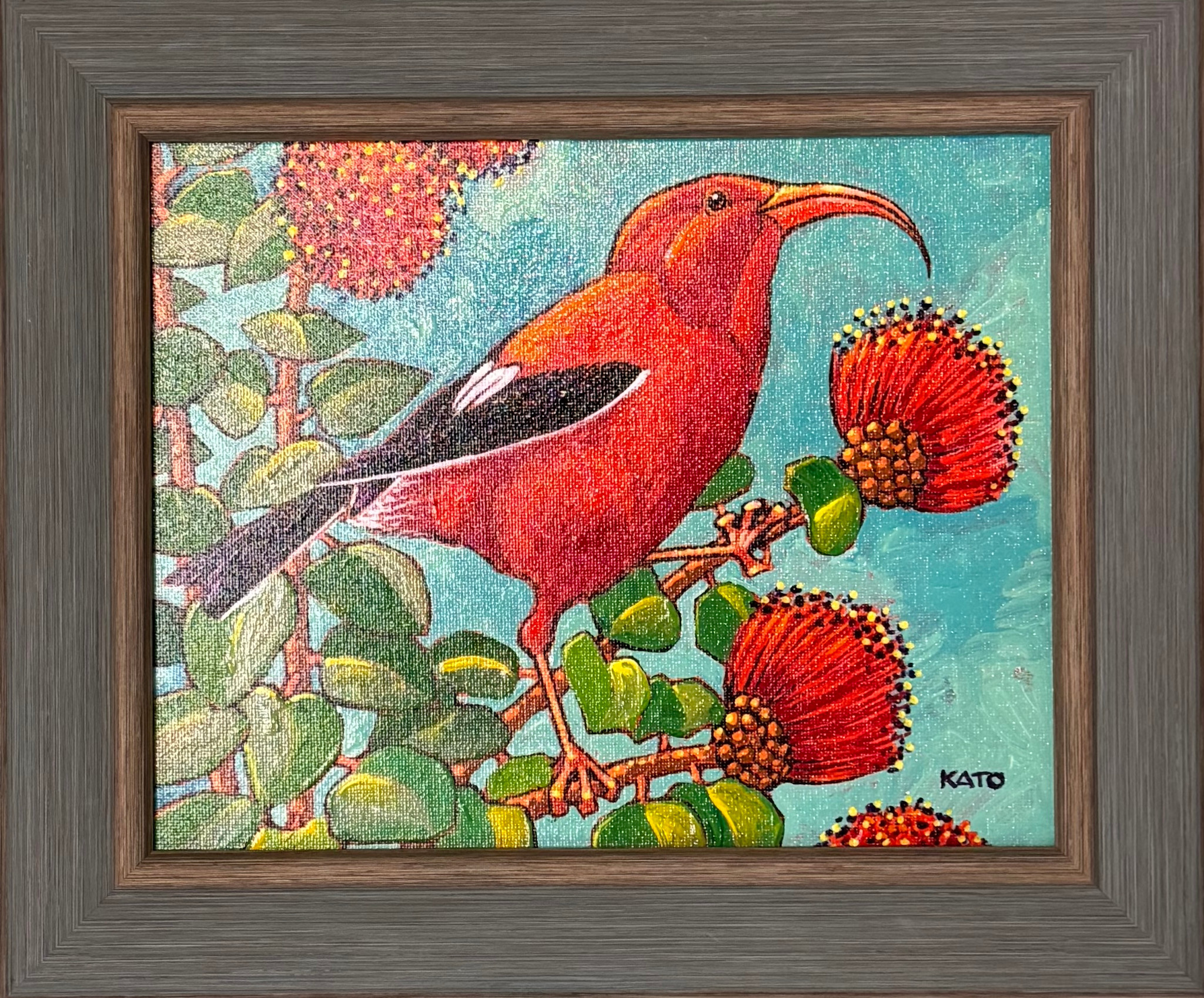 Gary Kato I‘iwi – Framed 8x10 Original Acrylic Painting by Gary Kato | Magnolia Hawaii