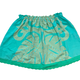 Ginger Leong Made in Hawaii Hula Iki Top-Small/Med-Light Green Monstera on Seafoam/Green Lace
