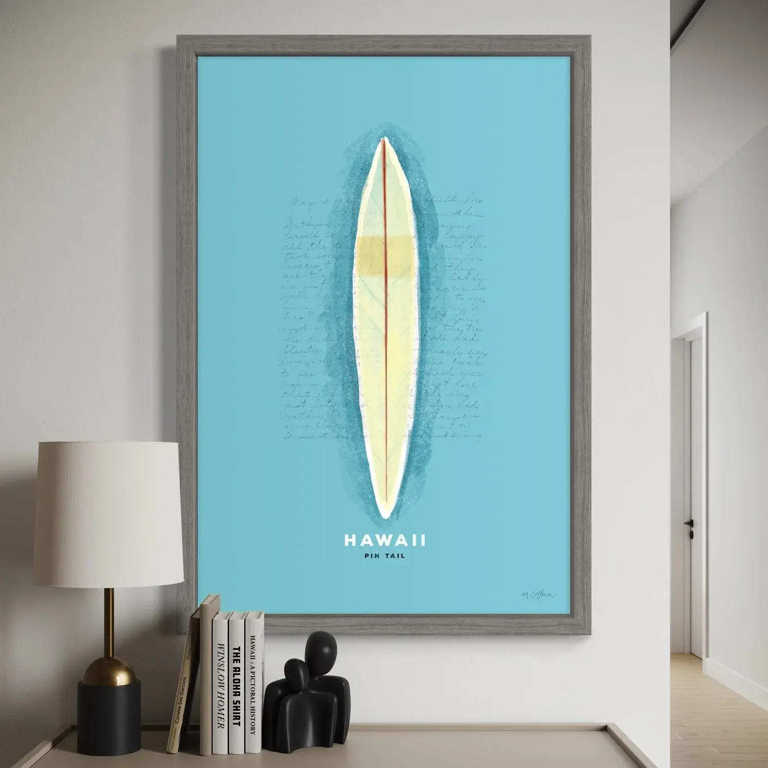 Matt Coffman SURF SERIES 2, FRAMED CANVAS GICLEE  (22X32 FRAMED)