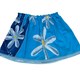 Ginger Leong Made in Hawaii Hula Iki Top-Small/Med-Bright Blue Tiare/Light Blue Lace
