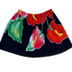 Ginger Leong Made in Hawaii Hula Iki Top-Small/Med-Anthuriums on Black-Black Lace