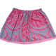 Ginger Leong Made in Hawaii Hula Iki Top-Small/Med-Hot Pink Monstera over Lavender/Pink Lace