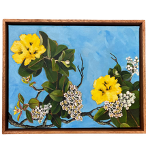 Ellen Michino “Yellow Lehua” Framed Original Oil Painting by Ellen Michino | Hawai‘i Fine Art | Magnolia Hawaii