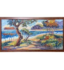 Mark Brown “Waimanalo” Framed Original Oil Painting by Mark Brown | Plein Air Hawaiʻi Art | Magnolia Hawaii