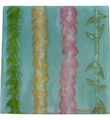 Ana Lucia Gardeazabal “Lei Mau Loa 9” 6x6 Original Resin Painting by Ana Lucia Gardeazabal | Hawai‘i Fine Art | Magnolia Hawaii