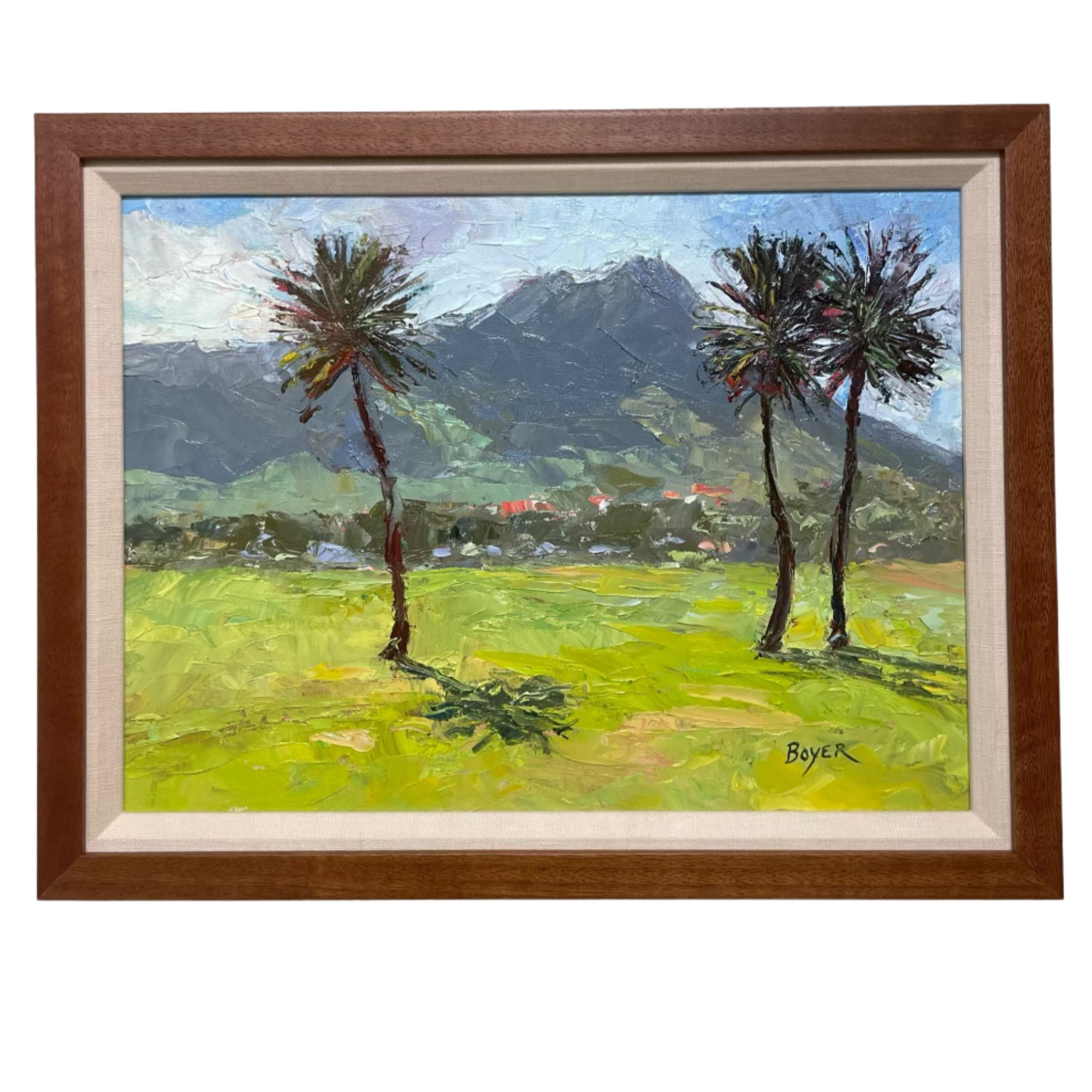 Lynne Boyer Diamond Head Morning Walk – Original Oil Painting by Lynne Boyer | Magnolia Hawaii